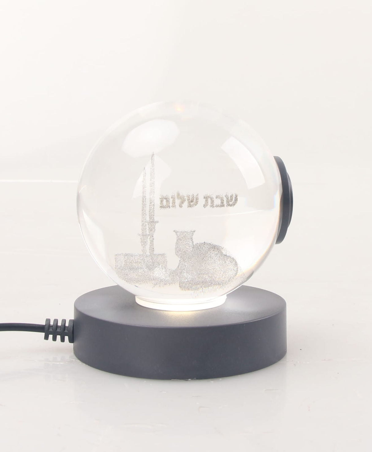 Crystal Shabbat Lamp , Shabbat Shalom model