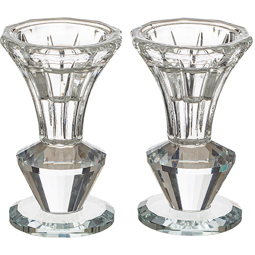 Elegant Crystal Candlestick 9 cm