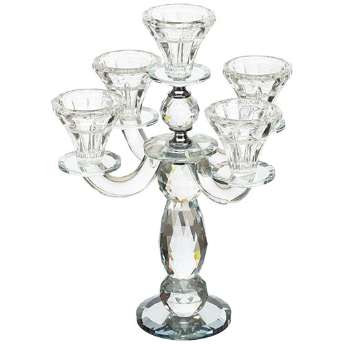 Crystal 5 Branch Candlesticks 28 cm