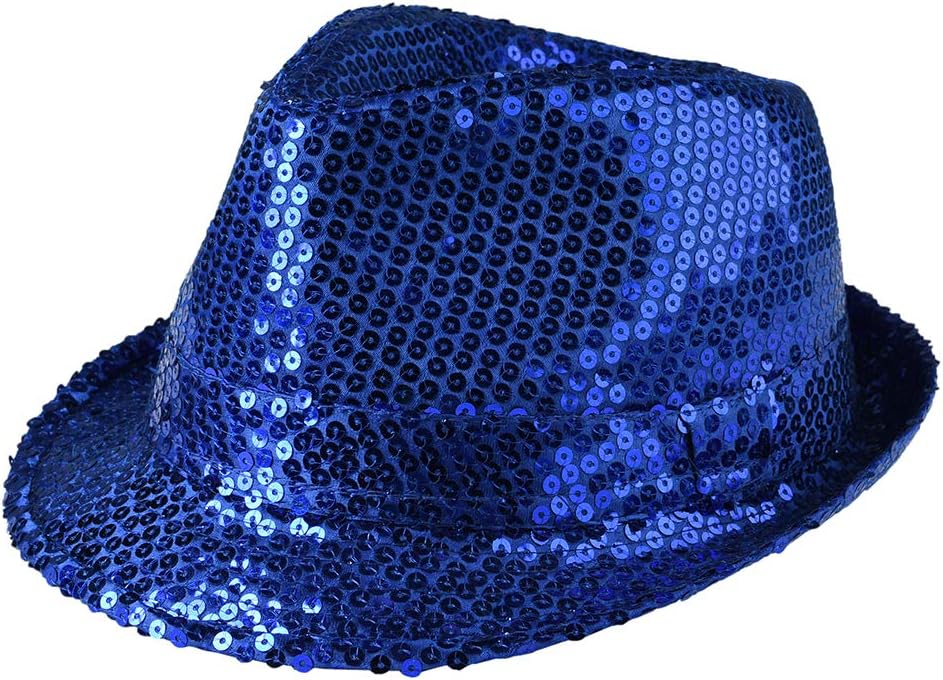 Dress Up America Sequin Fedora hat for adults