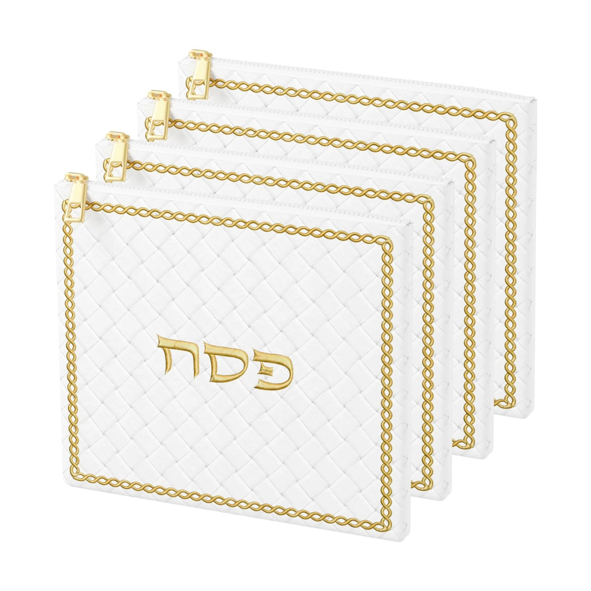Matzah Pouch Gebrokest (Set of 4) - gold