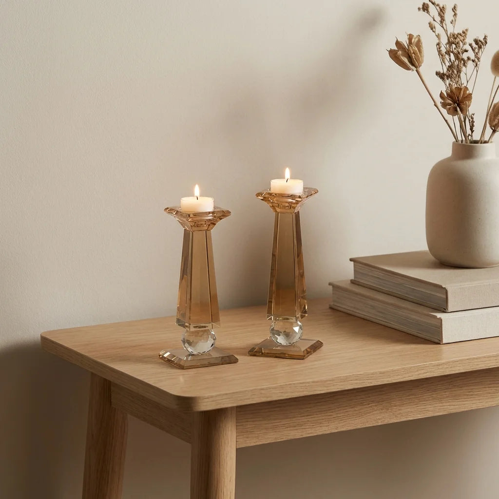 Crystal Candlesticks 20 cm