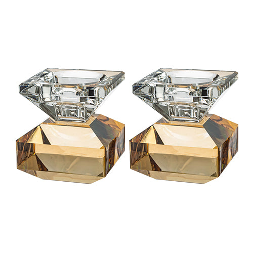 Pair of Crystal Elegant Candlesticks 7