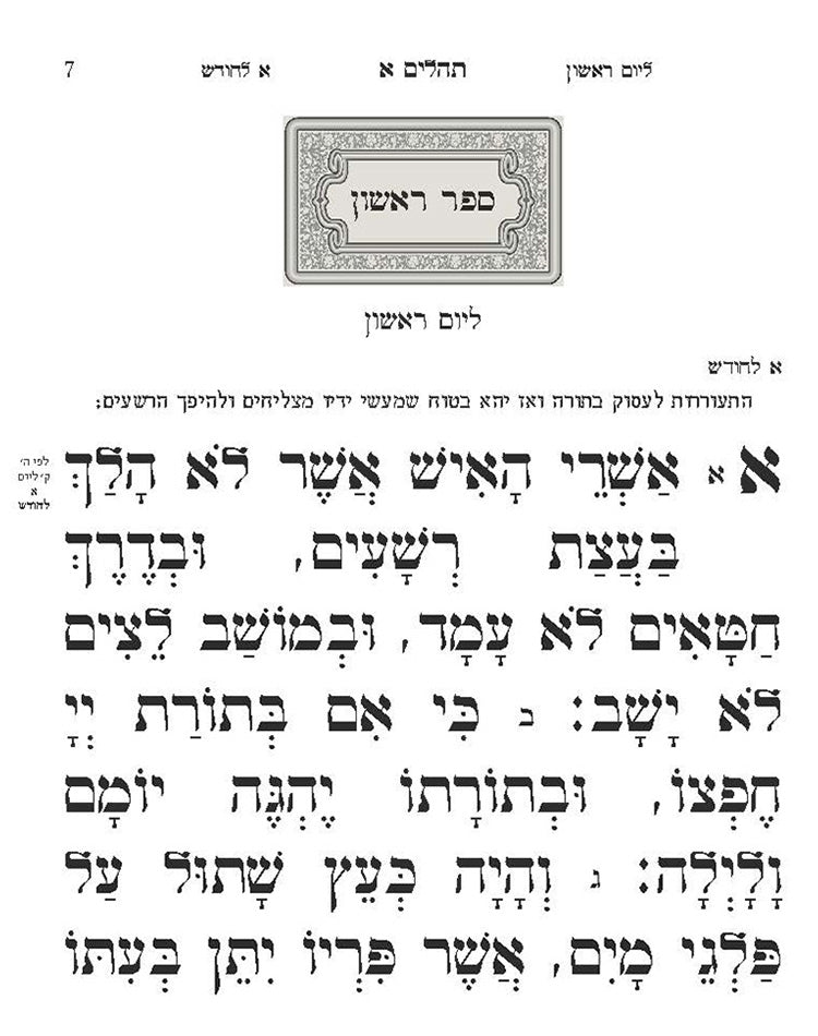 תהלים אלבום מוקטן - כפתור ופרח
