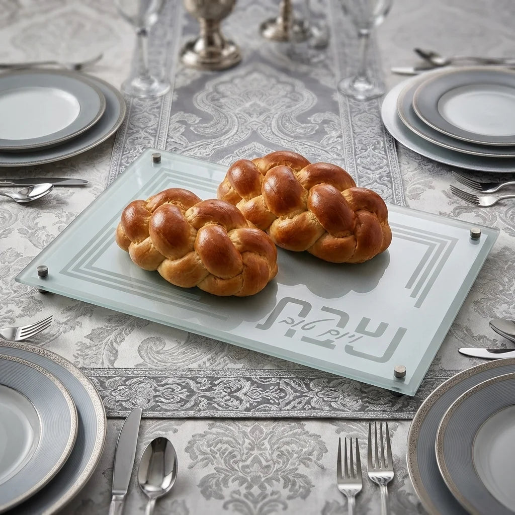 Glass Challah Tray 45*30 cm