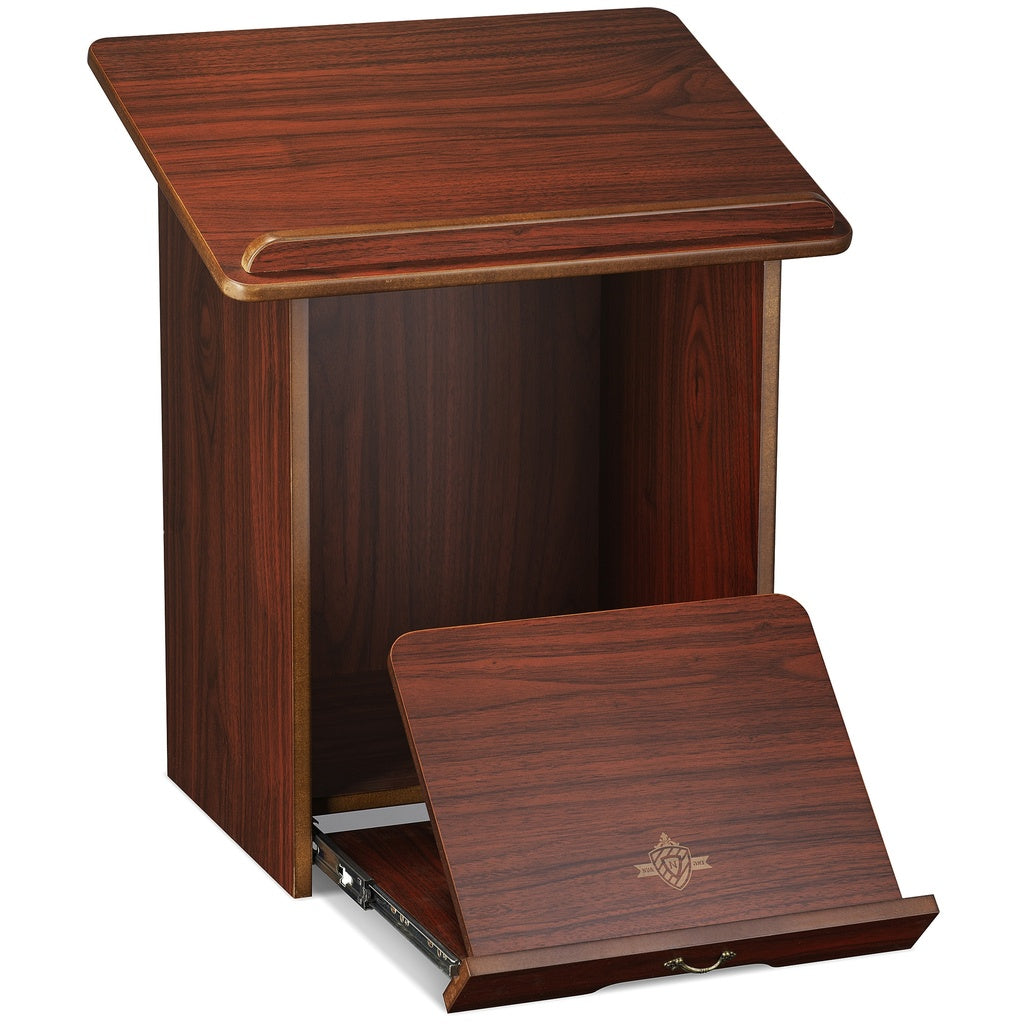 Table Top Shtender Walnut color 53H 43W 33L with bottom Pullout Shtender