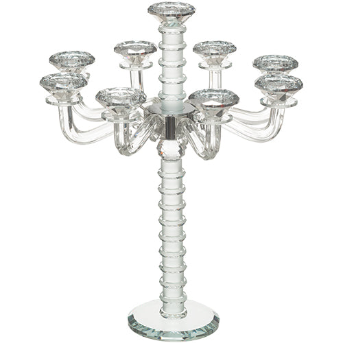 Crystal 9 Branch Candlesticks 42 cm - Matte