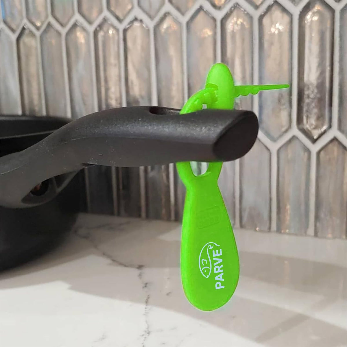 Parve Green Kosher Tag - Silicone Label Utensils, Kitchen Items - Heat Resistant and Dishwasher Safe