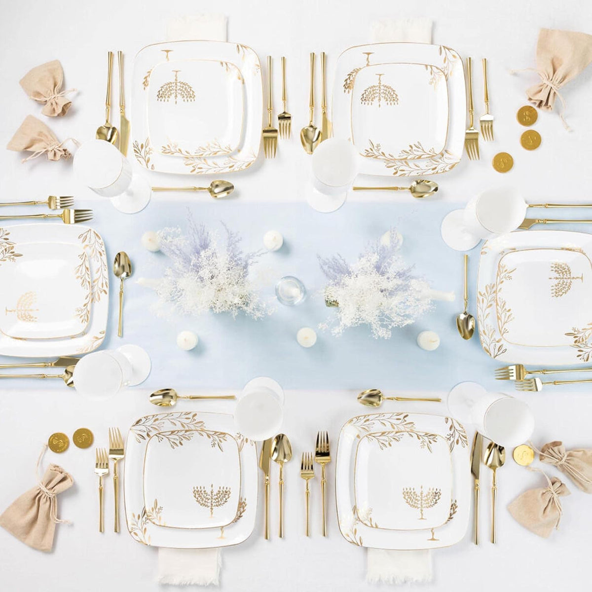 Hard Plastic Mega Set - White-Chanukah