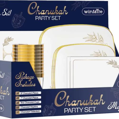 Mega Chanukah Party Set - White