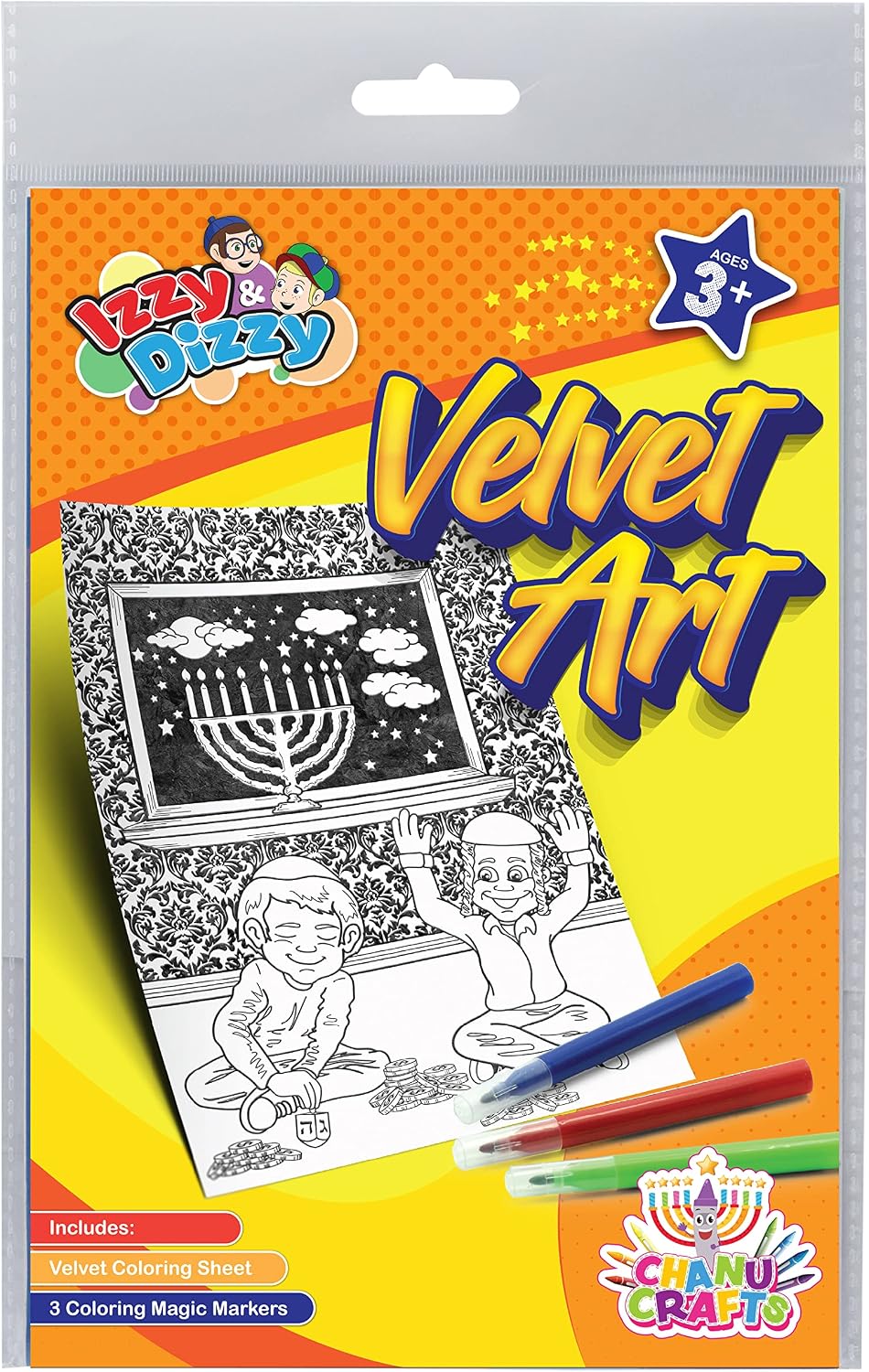 Izzy & Dizzy Chanukah Velvet Art