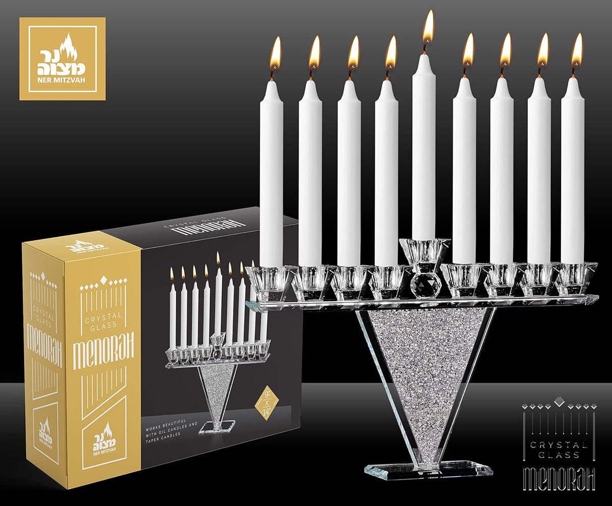 Crystal Glass Menorah