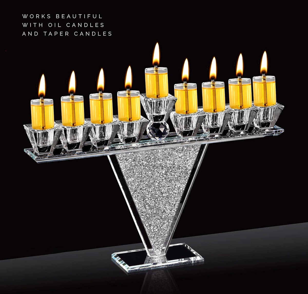 Crystal Glass Menorah