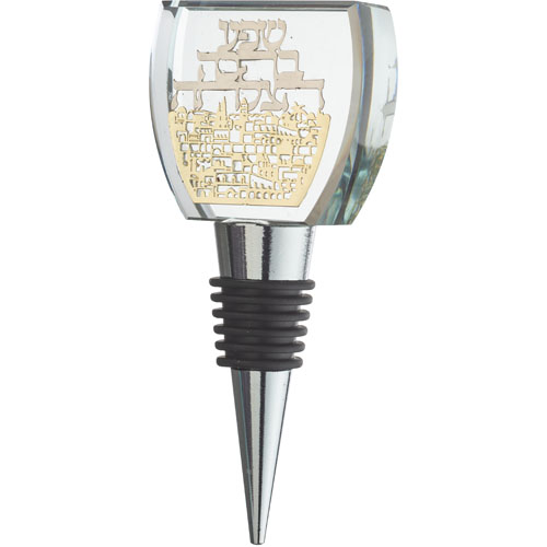 Crystal Wine Stopper 9 cm with Laser Cut Plaque