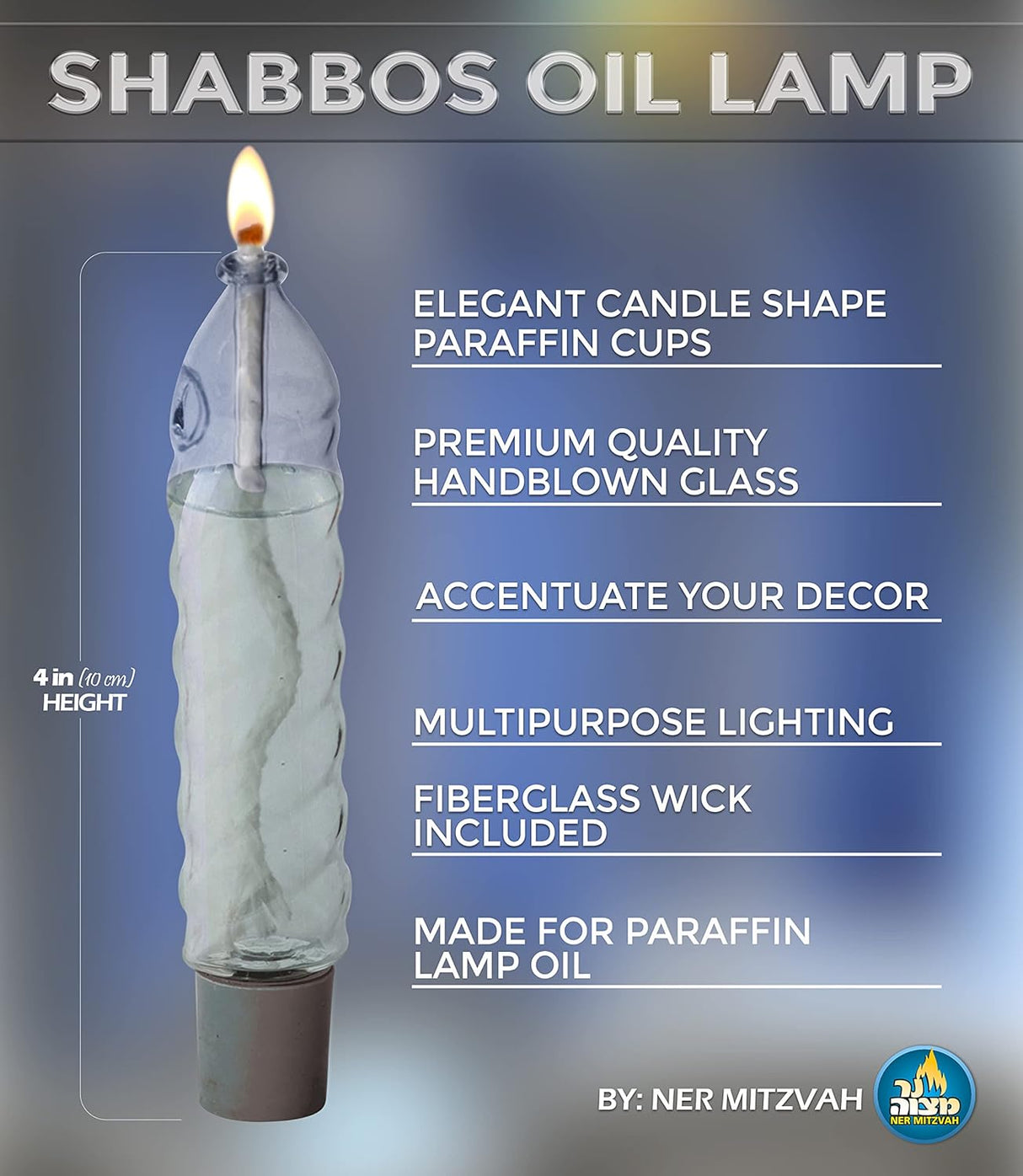 Twisted Candle Shape Glass