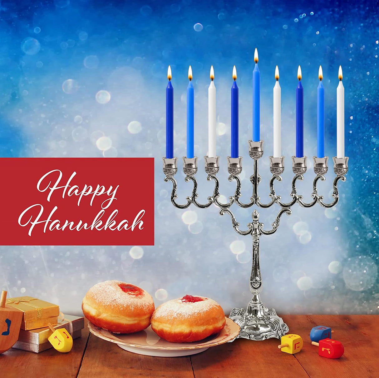 Ner Mitzvah Chanukah Candles Bulk Standard Size Family