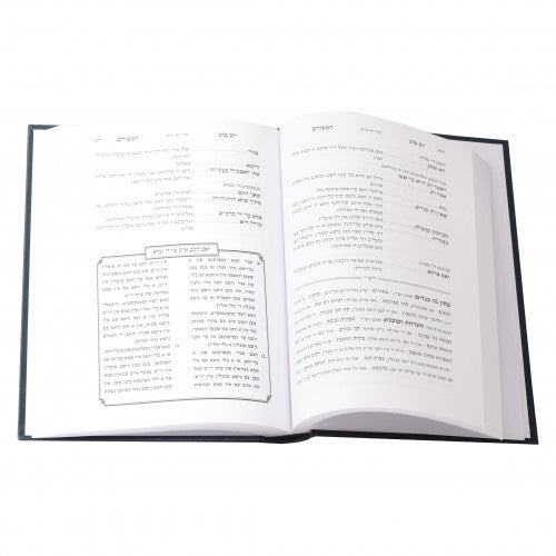 פרק יום טוב המפורש באידיש עם טבלאות וציורים