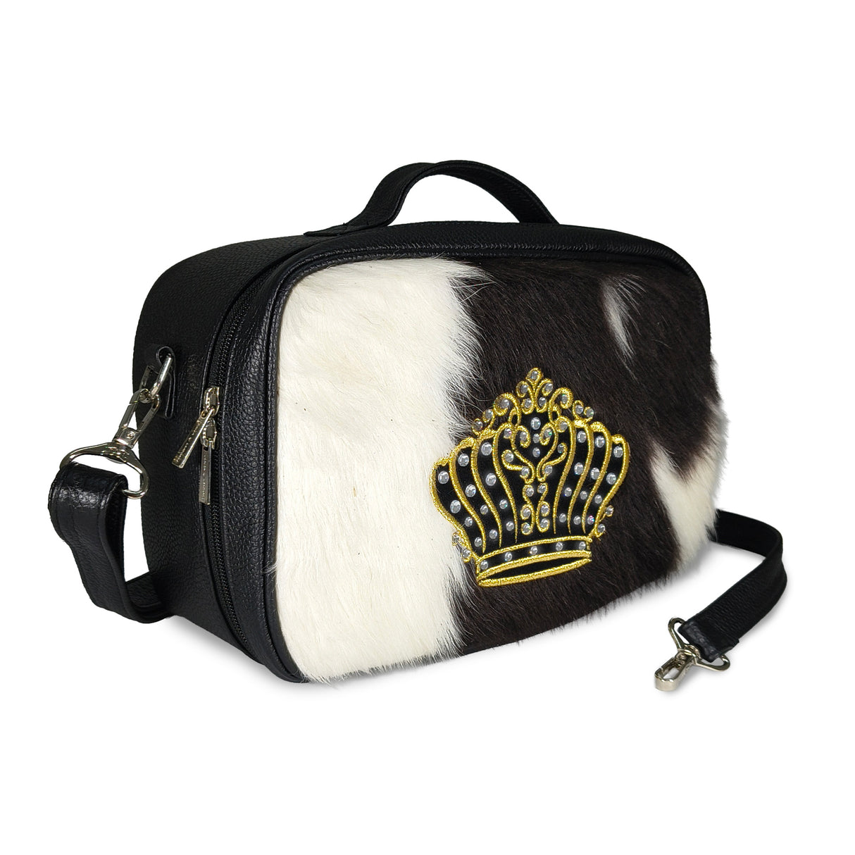 Royal Crown Leather & Fur Travel Tote