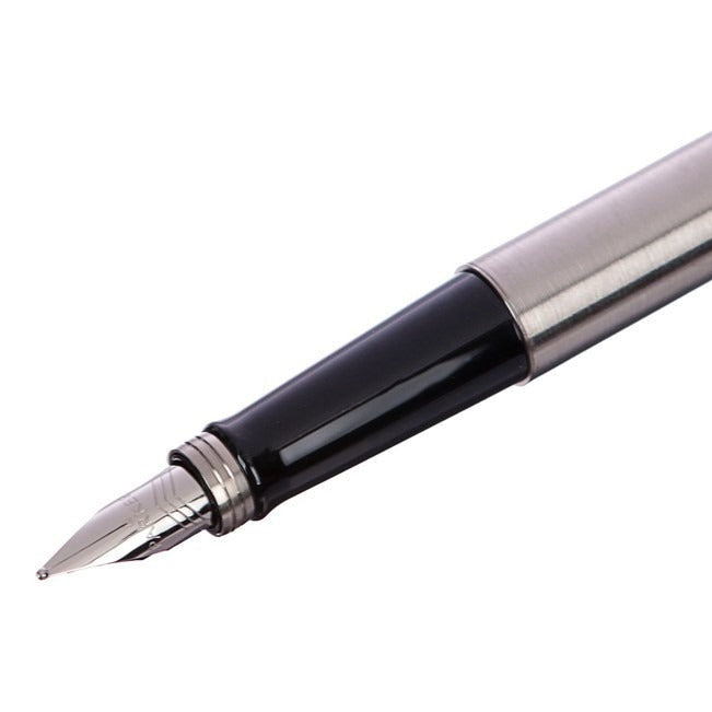 Parker Jotter Stainless Steel Chrome Color Trim GT T2016 Fountain Pen + Ballpoint Pen in a Gift Box (2093257)