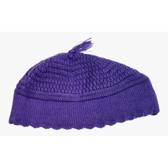 Yerushalmi Kippah Royal Purple - Medium
