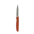 4 Inch Knife - Pointed Tip/Serrated - Red/Meat