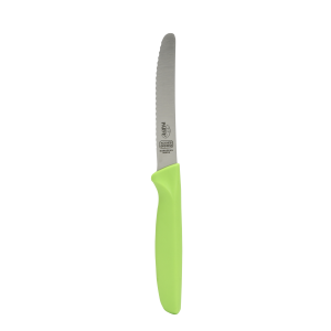 4.5 Inch Knife - Curved Tip/Serrated - Green/Parve