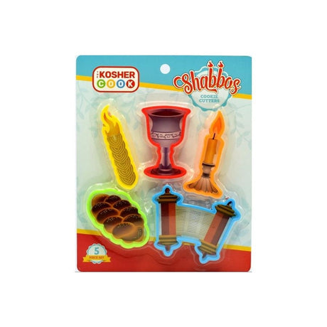 Kosher Cook Plastic Cookie Cutters - Shabbos Set -