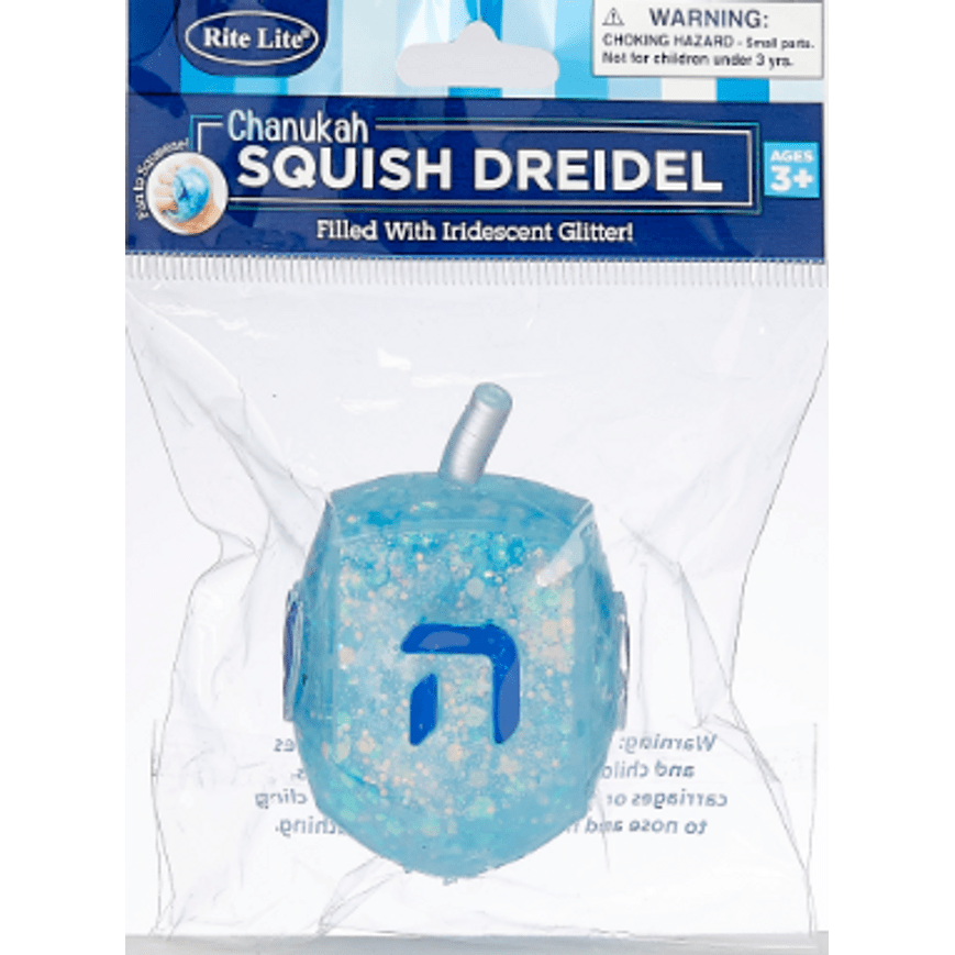 Squish Dreidel™ Filled With Iridescent Glitter