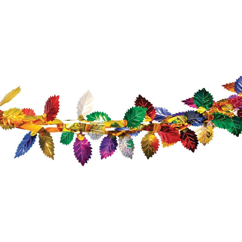 10" 14 Section Multi Colored Leaves Garland