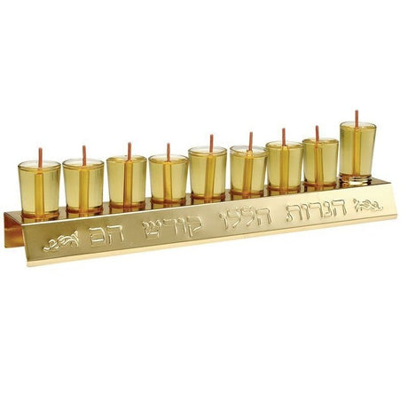 Ohr Menorah Gold with Glass Cups