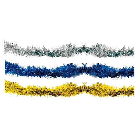 12' Long Tinsel, Specify Colors - Pack of