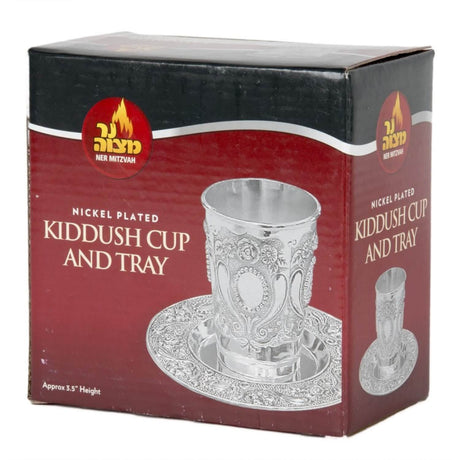 Ner Mitzvah Kiddush cups & trays