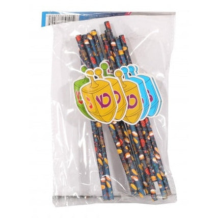 12pk Chanukah Paper Straws