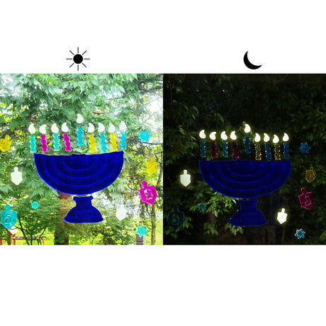 Chanukah Window Gel Decoration Glow in the Dark