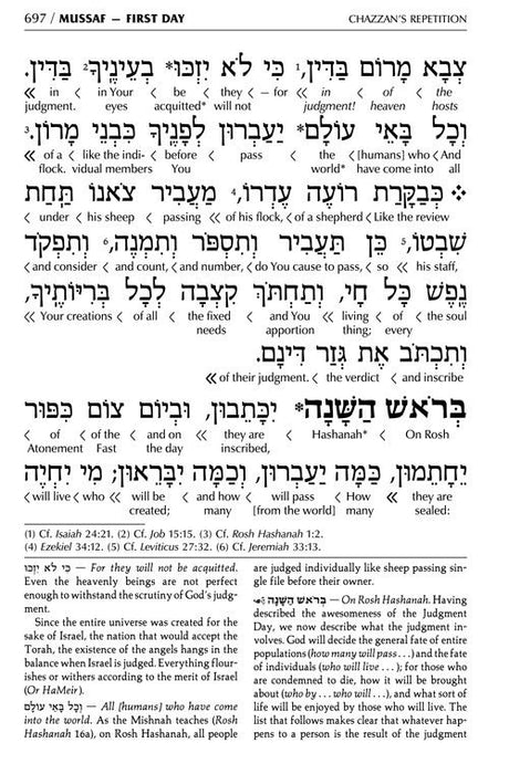 Interlinear Machzor 5 Volume Slipcase Set - Full Size Ashkenaz