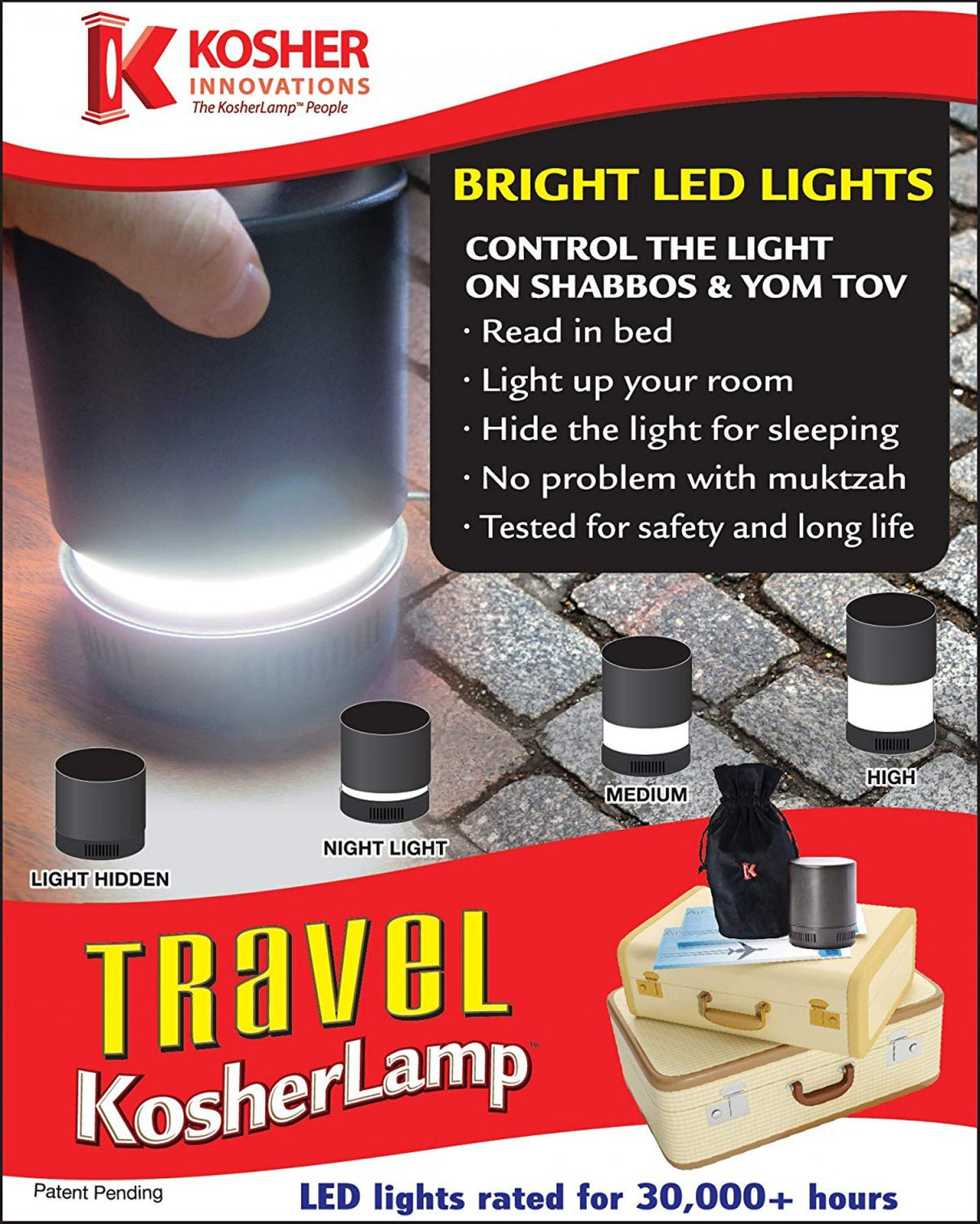 Travel Kosherlamp White