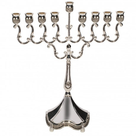 Silver Plated Candle Menorah - Small