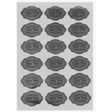 2 Sheets Of 18 Silver Metallic Oval Mazel Tov Stickers