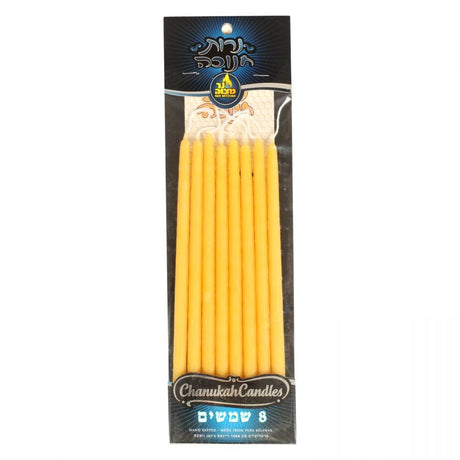 Ner Mitzvah Set Beeswax Large Shamoshim 8 large, 1 for each night