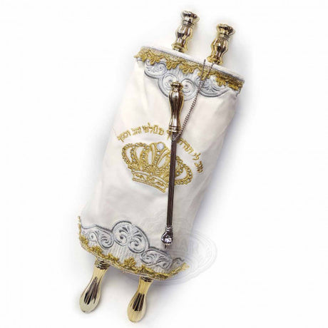 Kids Sefer Torah Scroll With A Yad And Plastic Cover