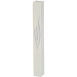 White Plastic Mezuzah 12 cm - Silver SHIN with Rubber Cork