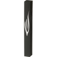 Black Plastic Mezuzah 12 cm - Gold SHIN with Rubber Cork