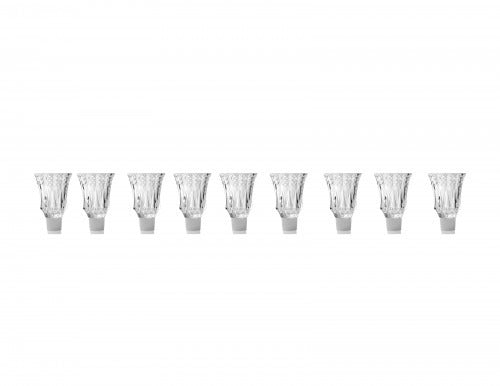 Ner Mitzvah Crystal Oil Glasses - Chanuka Menorah 9 PACK