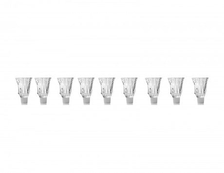 Ner Mitzvah Crystal Oil Glasses - Chanuka Menorah 9 PACK