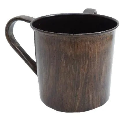 Washing Cup Dark Wood Texture