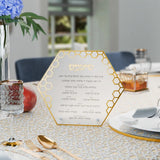 Laser Cut Honeycomb Simanim Card -gold