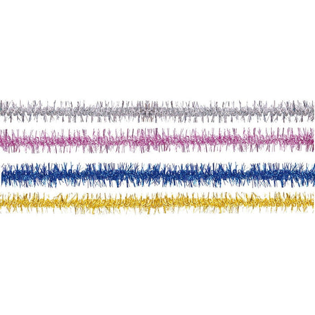 3" 2 PLY CURLY TINSEL 12' ASSORTED COLORS