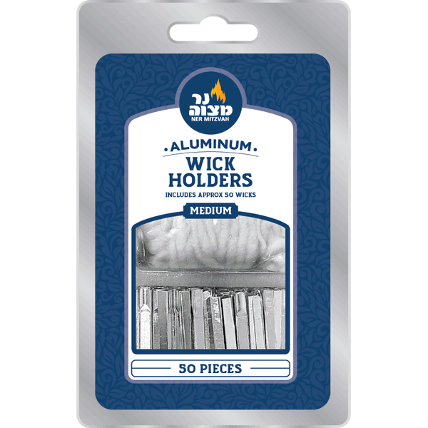 Aluminum Wick Holders Medium + Wick's