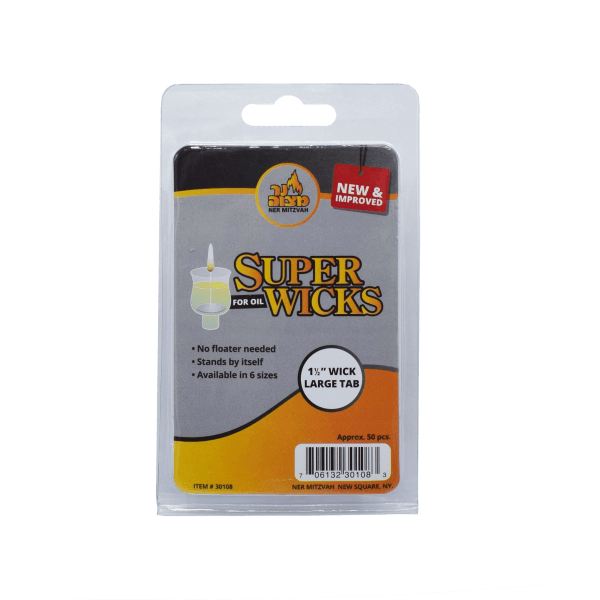 Ner Mitzvah Super Wick 11/2" Wick Large Tab