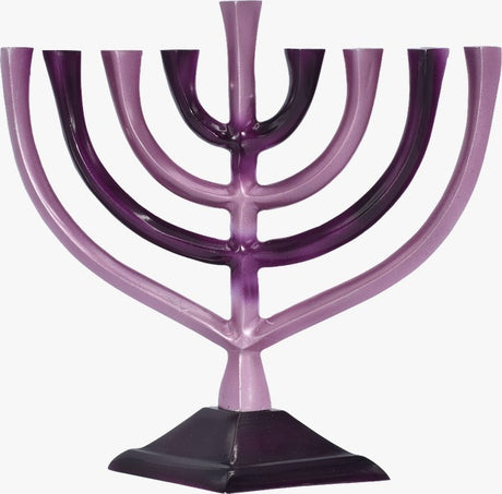 Ner Nitzvah 10" Gradient Menorah Purple